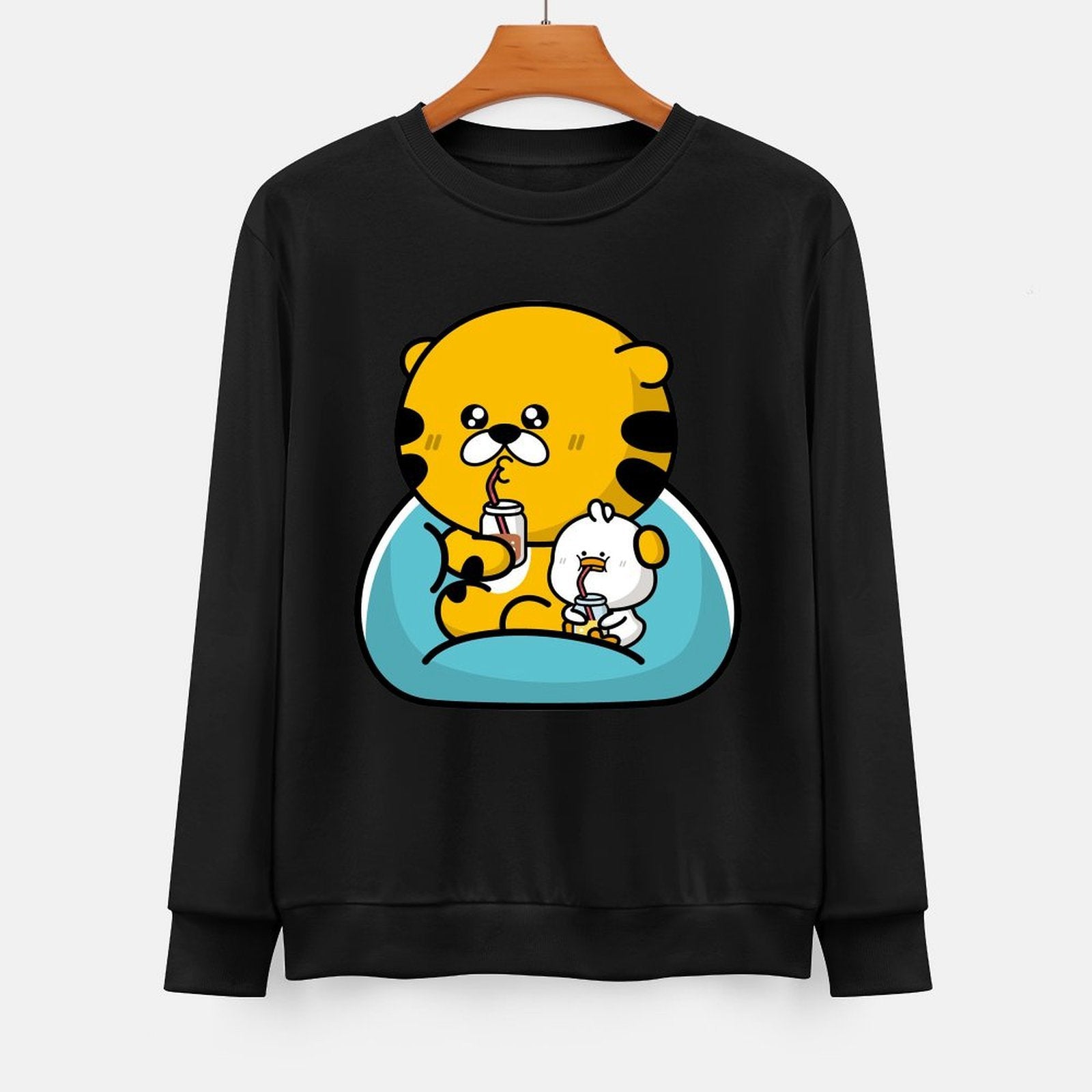 Front Patterned Long Sleeve TopClassicStyle Fade-Proof